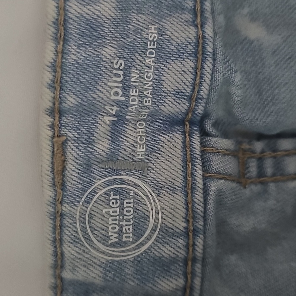 WONDER NATION JEAN SHORTS SIZE 14 PLUS - Picture 3 of 5